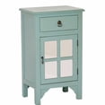 thumbnail image 6 of heather ann creations single door/drawer wooden cabinet with 4 square mirrored inserts, 30" x 18", woodgrain, 6 of 6