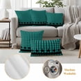 thumbnail image 6 of Outdoor Pillow Covers Western Star Buffalo Check Plaid Waterproof Pillow Cases 20x12 Set of 2, Green Black Checker Throw Pillow Cover Pillowcase for Patio Balcony Couch Garden, 6 of 9