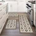 thumbnail image 3 of MeyJey Kitchen Rug Set 3 Piece, Non Slip Machine Washable Mats for Home Floor and Living Room, Brown, 3 of 7