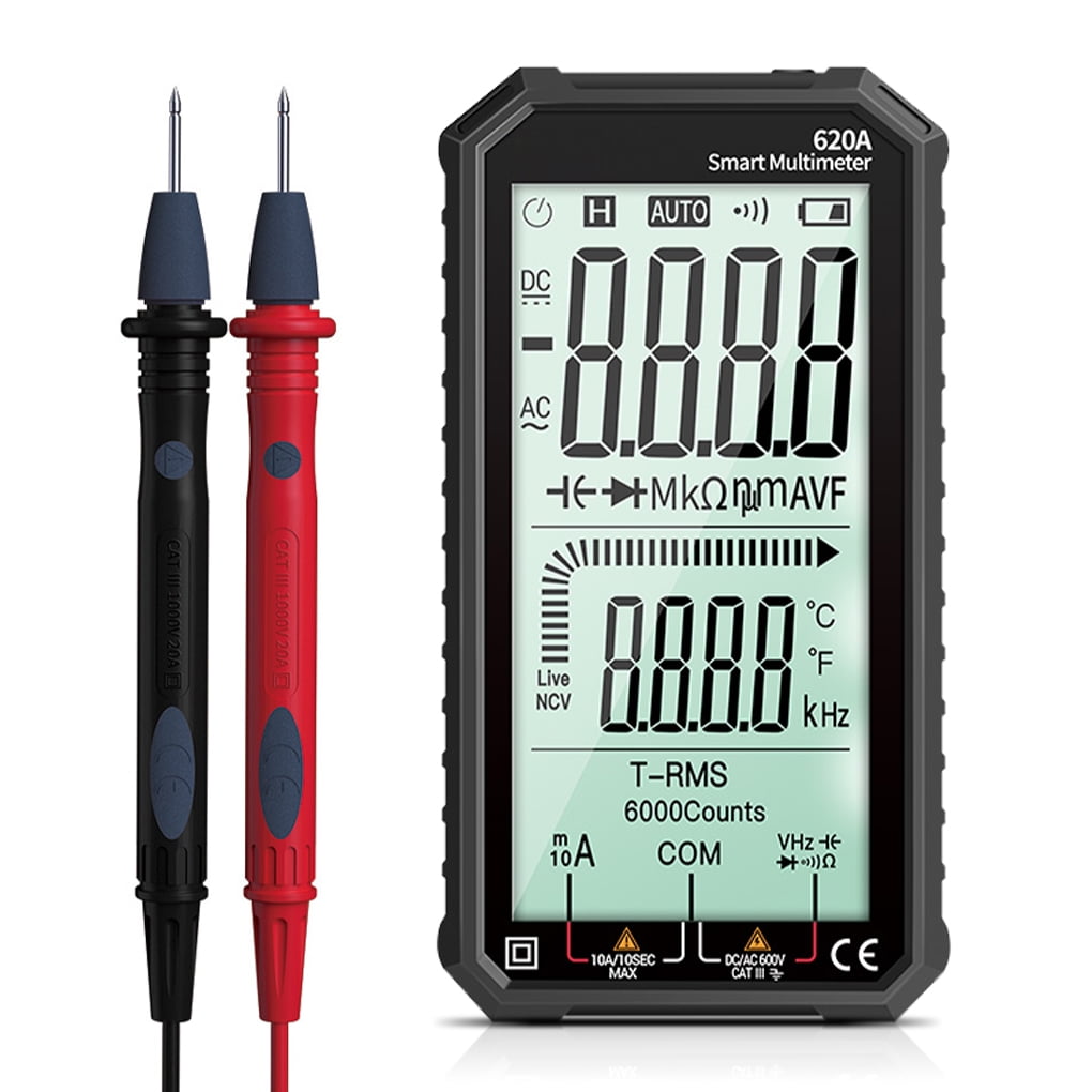 FleinngHoz Digital Multimeter LCD Voltage Current Tester with Backlight Electric Handheld