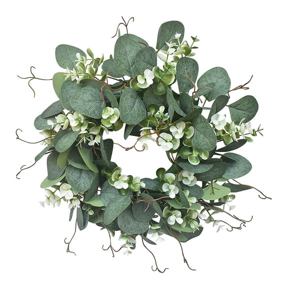 Vikakiooze Home Decor , Simulation Leaf Wreath Artificial Garland Hanging Pendants Wedding Decoration