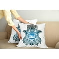 thumbnail image 2 of Ambesonne Hamsa Throw Pillow Cover 2 Pack, Evil Eye, 20", White Black and Blue, 2 of 7