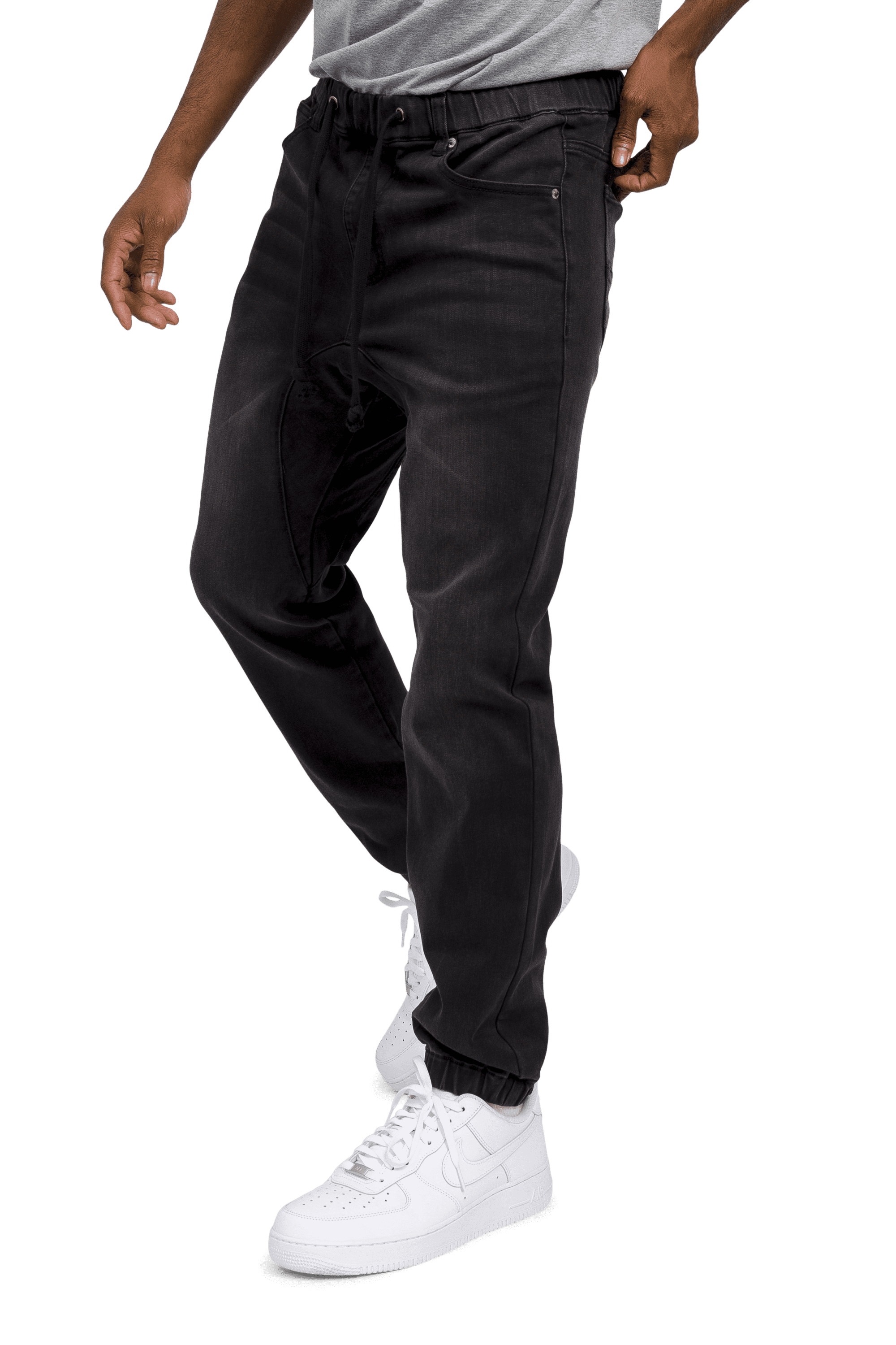 Turbokolor Pants Trainer Chinos (black denim washed)