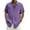 Purple, variant on Ecqkame Cotton Lapel Shirts for Men Summer Casual Solid Color Short Sleeve Button Beach Casual Tops Khaki S