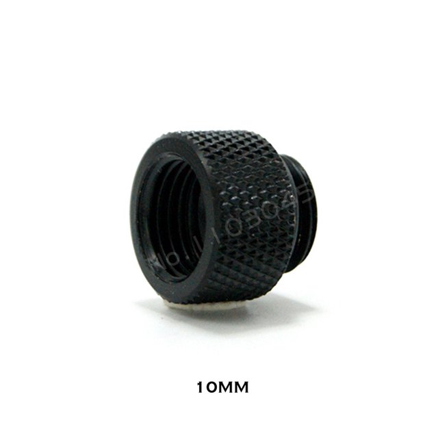 Extender Fitting For Hard Pipe, 10mm 15mm 20mm 30mm 40mm M-F G1/4, Black / Silver Nickel For Computer Water Cooling Black 10mm