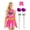 Hot Pink, variant on vastwit Womens Cheerleading Sleveeless Crop Tops with Mini Pleated Skirt Accessories Green M