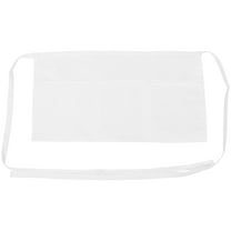 OFFIGAM White Half Apron with Pockets for Cooking and Serving, Practical Comfortable Kitchen Apron for Men and Women