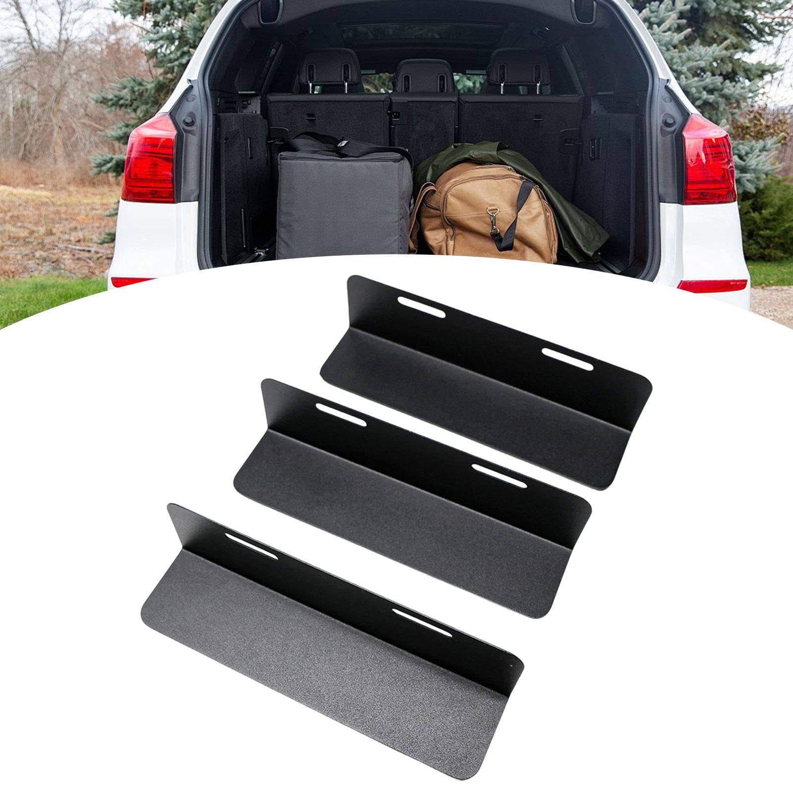 3 Pieces Car Trunk Organizer Dividers Cargo Containment Automotive Accessories 19x50cm Sturdy Metal for Vehicle Trunks