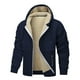 thumbnail image 1 of Sudadera con capucha y cremallera Wancir para hombre, forro polar y bolsillo con cremallera, sudadera con capucha gruesa, ajuste holgado, chaqueta deportiva de invierno, 1 of 4