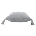 thumbnail image 5 of Ox Bay Soft Solid Tassel Cotton Throw Pillow, Gray, 20 in. Square, Count per Pack 1, 5 of 8