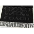 thumbnail image 5 of Coach Signature Logo Muffler Scarf F36808 (Black/Grey), 5 of 5