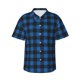 thumbnail image 1 of Fotbe Blue Black Plaid Camisa Hawaiana para Hombre Unisex – Camisa Casual de Verano con Botones de Manga Corta de Algodón y Lino,XX-Large, 1 of 7