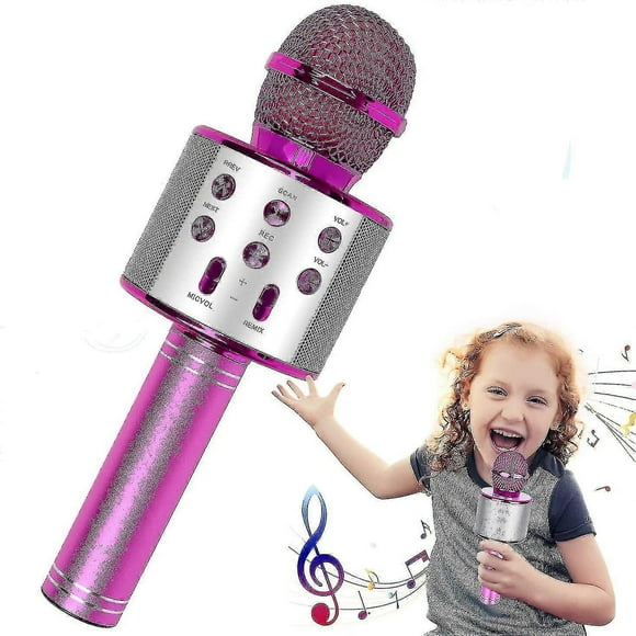 Microphone Karaoké, Microphone Karaoké Sans Fil Bluetooth pour Enfants