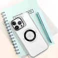 thumbnail image 6 of for iPhone 13 Pro Max Case Plating Magnetic Crystal [ Support for Magsafe ] Luxury Case Camera Protector Shockproof Protective Edge Cover Screen Protector Cover Girls Women Phone Case -Silver, 6 of 12