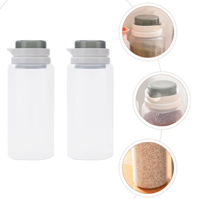 HINTRMENT Airtight Cereal Containers 2Pcs High Capacity Grain Containers 10X10X26CM