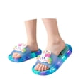 thumbnail image 3 of Toddler Kids Light Up Slide Sandals Soft LED Flashing Slippers Casual Summer Shoes for Boys Girls Indoor Outdoor Blue Size 5.5-6 Years, 3 of 5