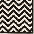 thumbnail image 3 of Capri Chevron Black & Cream 4' 3" x 7' 3" Area Rug, 3 of 5