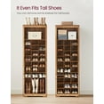 thumbnail image 4 of VASAGLE 10-Tier Shoe Storage Cabinet, Holds 30 Pairs, Space-Saving Shoe Rack Organizer - Rustic Walnut, 4 of 7