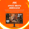 thumbnail image 2 of AOC CQ27G4ZH - 27" Curved QHD (2560x1440), 0.3ms,  Height Adjustable Stand, Gaming Monitor - 300hz, 2 of 5