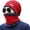 Red, variant on 2 Pieces Winter Hat Scarf Set Warm Knit Thick Beanie Scarves Knitted Cap for Men