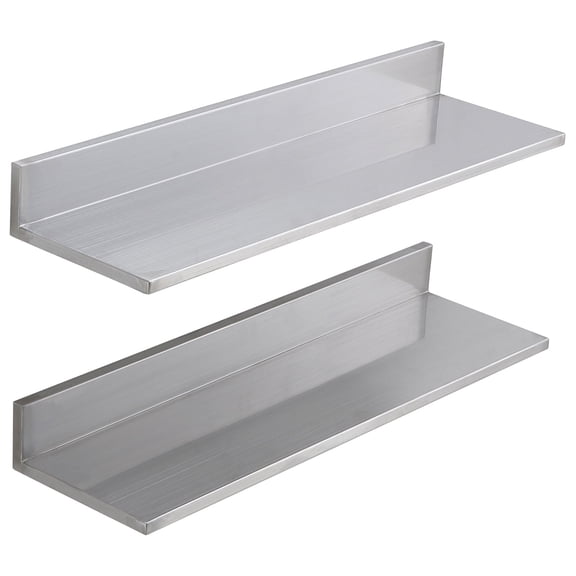 KFFKFF 2 Pcs Wall Mounted Shelf 30" x 8.6" Stainless Steel Kitchen Restaurant Shelving