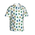 thumbnail image 2 of Uemuo Cute Turtle Printed Regular Fit Short Sleeve Casual Hawaiian Shirt for Men,Aloha shirt,Tropical shirt,Floral print shirt,Vacation Beach shirt-Small, 2 of 9