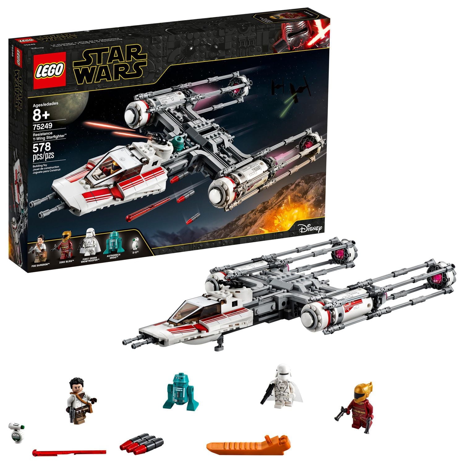 LEGO Star Wars Y-Wing Starfighter de la Résistance 75249