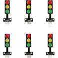 thumbnail image 1 of 6 Pieces Mini Traffic Light Display Module, 5V 5mm LED Display Board Module for Traffic System Model, Compatible with Arduino Raspberry Pi, 1 of 5