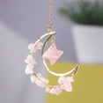 thumbnail image 1 of Natural Amethyst Crystal Stone Car Pendant Star Pendant Color Weave Energy,Pink, 1 of 2