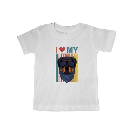 

Inktastic I Love My Rottweiler Dog Gift Baby Boy or Baby Girl T-Shirt
