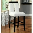 thumbnail image 2 of CoSoTower Set Of 2 Chairs Black And White Leatherette Beautiful Padded Counter Height Chairs Slit Back Design Kitchen Dining Room Furniture, 2 of 9