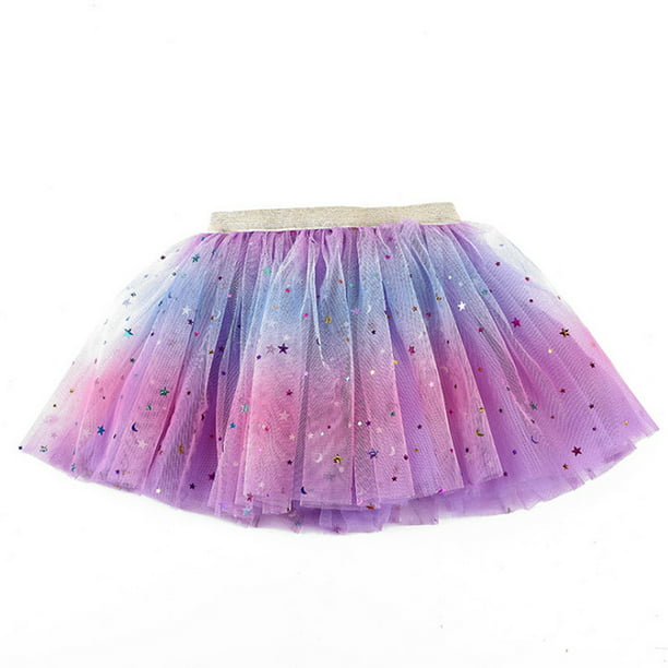 Calsunbaby Toddler Baby Kid Girls Tutu Skirts Sequins Rainbow Tulle ...