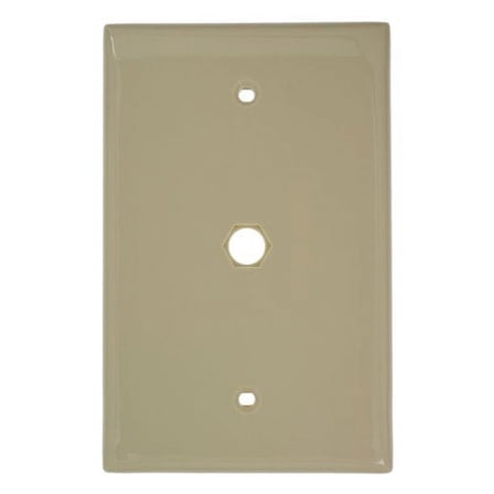Leviton 40539-HMI Ivory Midway F-Connector Hexagonal Opening Wall Plate