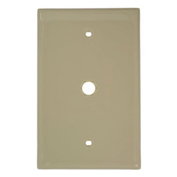 Leviton 40539-HMI Ivory Midway F-Connector Hexagonal Opening Wall Plate