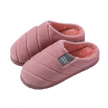 

Pxiakgy slippers for women Womens Slippers For Womens Men Warm Shoes Soft Plush House Slippers Flip Flop house slippers for women Red + US:10