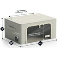thumbnail image 6 of Sorbus Oxford Fabric Storage Bins: Stackable, Foldable Organizer Bags, with Clear Window (Set of 6), Beige, 6 of 6