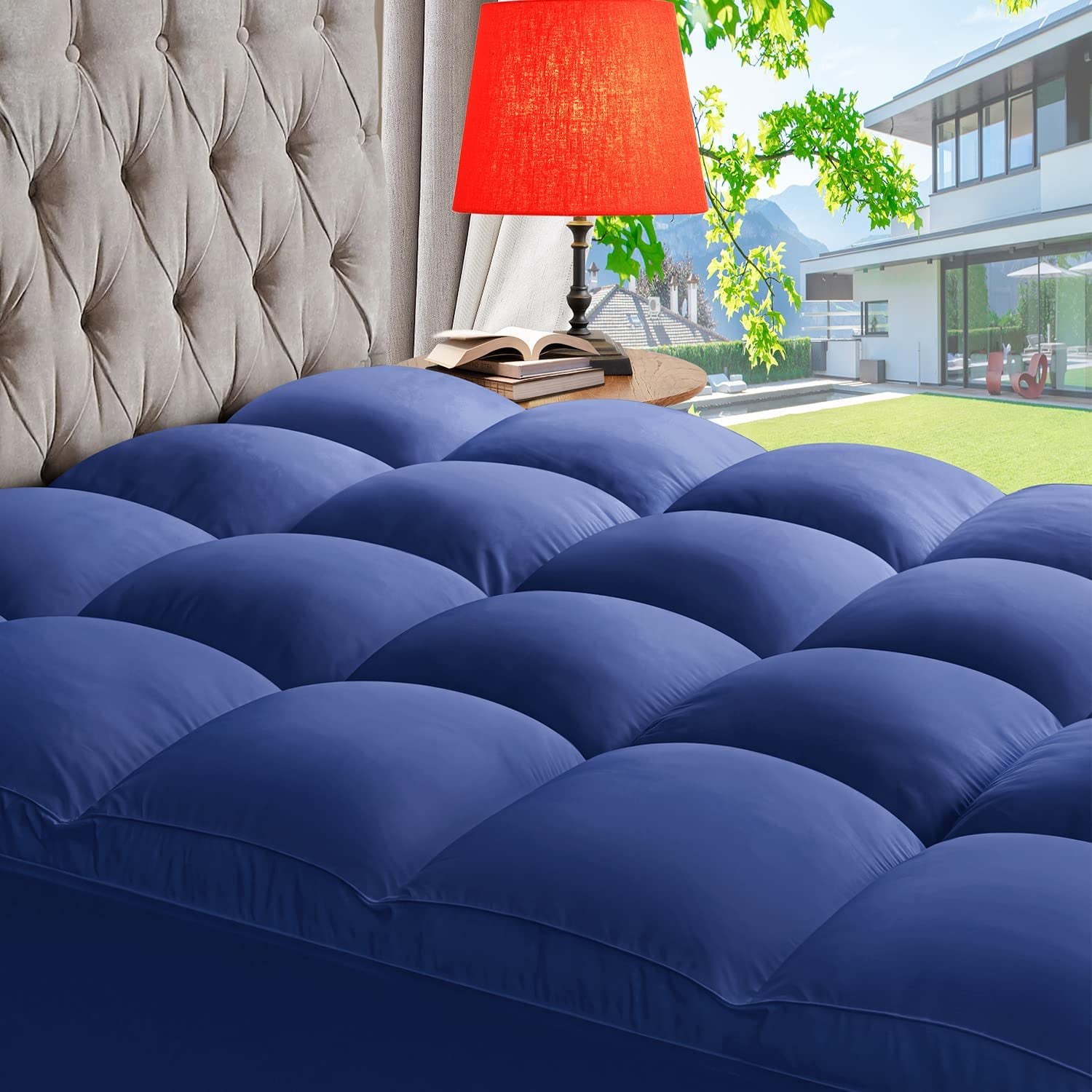 ABENE Queen Mattress Topper for Back Pain Relief Extra Thick Mattress Pad Pillowtop Soft