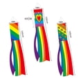 thumbnail image 2 of Paquete de 3 banderas del orgullo gay, bandera del orgullo, bandera de manga de viento, bandera de arcoíris LGBT, decoración colgante de manga de viento de arco iris al aire libre, impermeable, 2 of 5