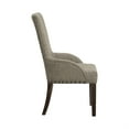 thumbnail image 2 of Vill 27 Inch Dining Armchair- Brown Polyester- High Back- Set of 2, 2 of 6