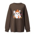 thumbnail image 3 of Pisexur Chandail d'Halloween pour Femmes en Molleton Orange Chandail à Manches Longues Col Rond Chandails de Mode avec Motif Citrouille Chandails à Capuche d'Halloween Hauts à Enfiler, 3 of 3