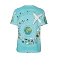 thumbnail image 2 of Daiia Travelling on Airplane Mens Baseball Jersey Button Down Shirts Short Sleeve Sports Uniforms-Small, 2 of 9