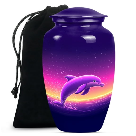 Dolphin Urn for Ashes Adult Male, Cremation Urn Human Ashes, Urns for Women Human Ashes, Large Urns for Human Ashes Adult Man(Size - 10inch)