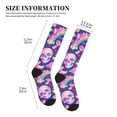 thumbnail image 4 of Pofeuu Skull rainbow mushroom colorful Print Compression Socks for Women & Men Circulation - Best Support for Nurses,Running,Athletic,Sports, 4 of 7
