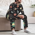 thumbnail image 7 of Naloa Vegetable Quiche Men’s Pajamas Set - Long Sleeve Button Down Sleep Shirt and Pajama Bottoms Sleepwear Set-Large, 7 of 7