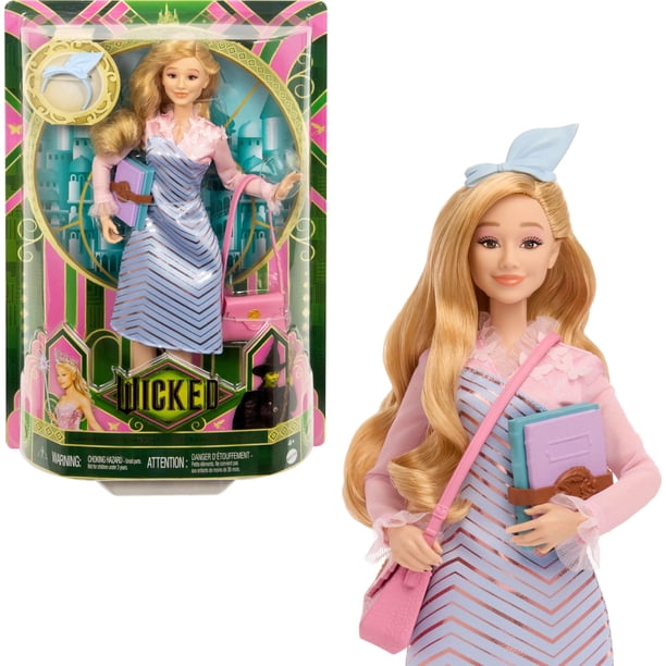 Muñeca de moda Mattel Universal Wicked Glinda con accesorios