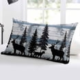 thumbnail image 5 of Vintage Bear Throw Pillow Cover 24 x 36 Inch Decorative Pillow Cover Farmhouse Trees Mist Forest Wooden Grain Lumbar Pillowcase Seasonal Rectangle Cushion Case for Couch Sofa Bed Living Room, 5 of 7