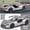 GRAY, variant on 1:43 Scale Alloy Hypercar Model, Gloss Black Two-Door Sports Coupe with Open Doors & Liftable Rear Wing