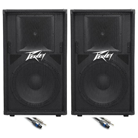 (2) Peavey PV115 15" Inch Passive PA Speaker Monitor +(2) FREE Speaker Cables