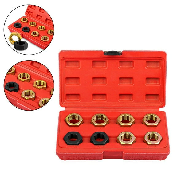 8Pc Axle Spindle Rethreading Tool Set Thread Chaser Repair with Case