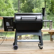 Victory 35-Inch Wood Pellet Grill with Front Shelf, 29-Lb Hopper & 16 Gauge Steel Barrel & Cart - BBQPG